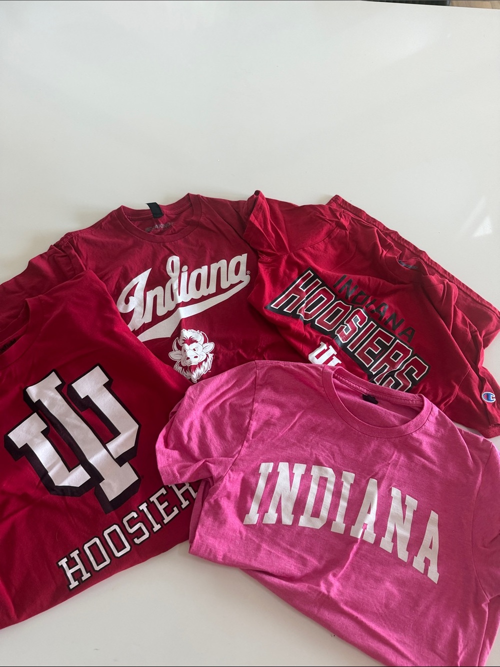 Woman’s small Indiana lot T-Shirts - Red & Pink